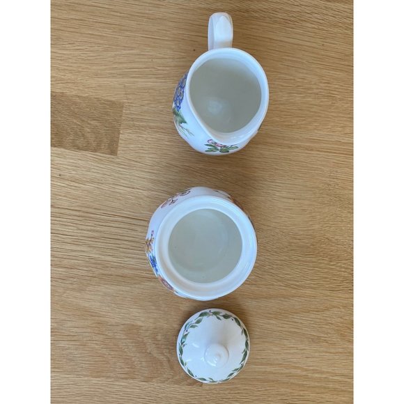 Vintage Noritake Casual Gourmet Garden Sugar + Cream Set w/Lid Floral Botanical - Picture 5 of 9